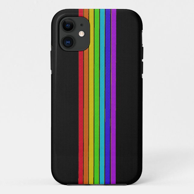 Coques Case-Mate iPhone Arc-en-ciel sur la caisse noire de l'iPhone 5 (Dos)