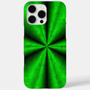 Coque iPhone 16 Pro Max Arc-en-ciel vert en cuir d'éléphant Optik