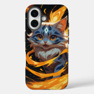 Coque Pour iPhone 16 Arcane Ember : Le Chaton À Flamebound