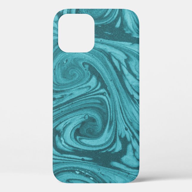 Coques Case-Mate iPhone Arché et courbé sur fond de tons turquoise,  (Verso)