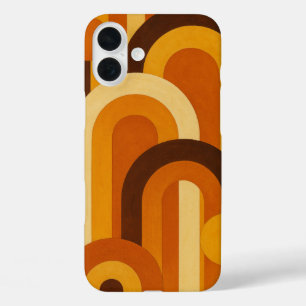 Coque Pour iPhone 16 Plus Arches et taches solaires Retro MCM Design Géométr