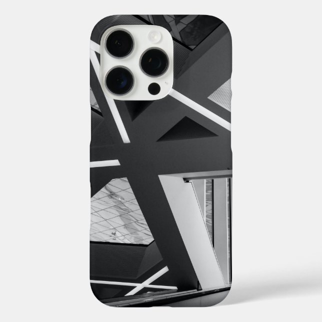 Coques Case-Mate iPhone Architecture géométrique en noir et blanc - Gras M (Verso)