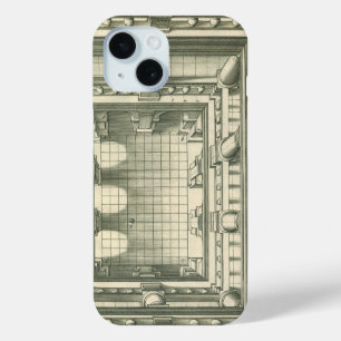 Coque Case-Mate iPhone Architecture Vintage, Perspective de la cour à l'a