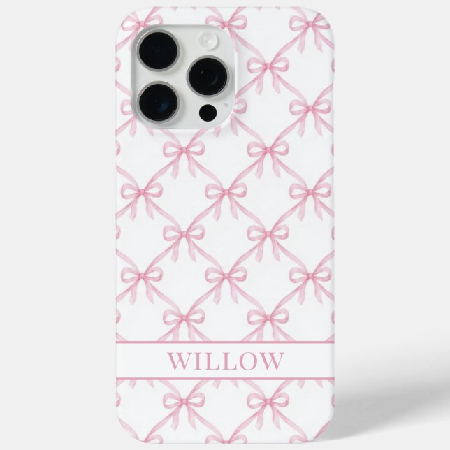 Coques Case-Mate iPhone Arcs de coquette rose aquarelle (Verso)