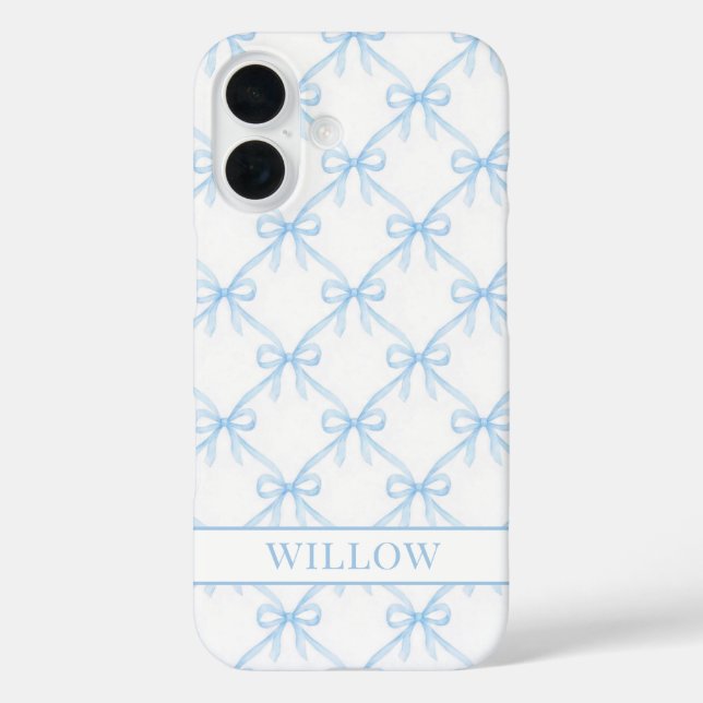 Coques Case-Mate iPhone Arcs de Watercolor Bleue Coquette (Verso)
