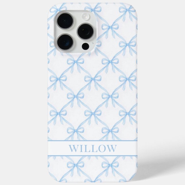 Coques Case-Mate iPhone Arcs de Watercolor Blue Coquette (Verso)