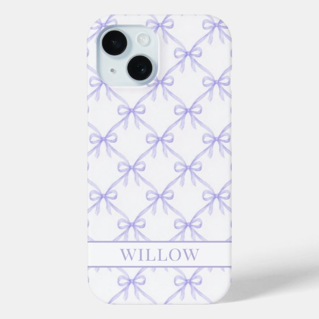 Coques Case-Mate iPhone Arcs de Watercolor Coquette Violet (Verso)