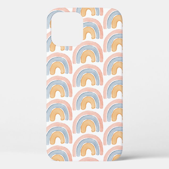 Coques Case-Mate iPhone Arcs-en-ciel à l'aquarelle Bohème Simple Minimalis (Verso)