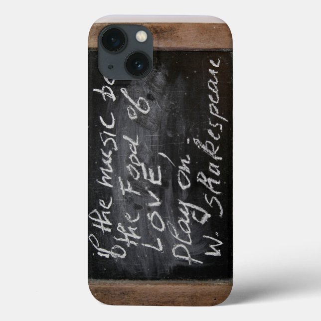 Coques Case-Mate iPhone Ardoise - Citation de W. Shakespeare - (Verso)