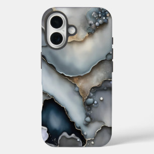 Coque Pour iPhone 16 Ardoise grise et galets