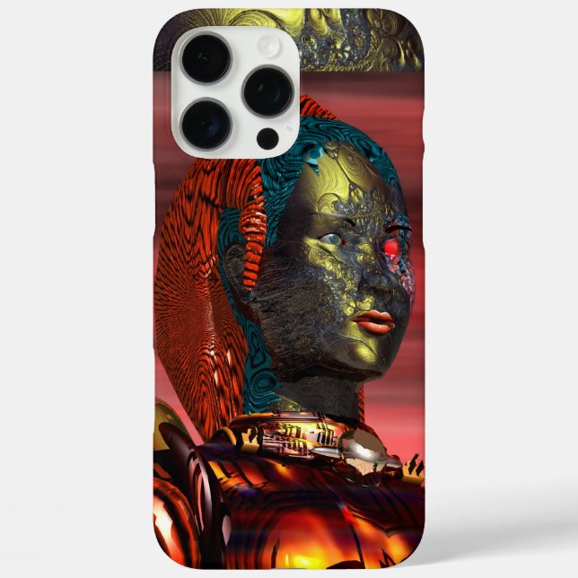 Coques Case-Mate iPhone ARES /CYBORG PORTRAIT DANS SUNSET Science-fiction (Verso)
