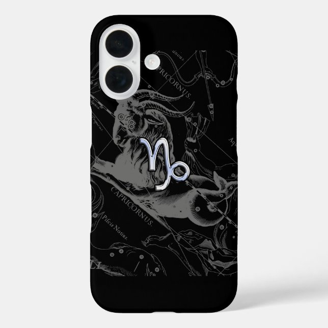 Coques Case-Mate iPhone Argent Chrome comme Capricorne signe Zodiac Heveli (Verso)