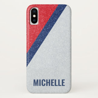 Case-Mate iPhone Case ARGENT DE Parties scintillant ROUGE| Patron de la 