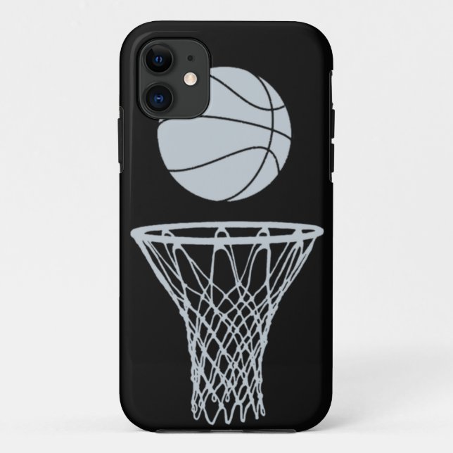 Coques Case-Mate iPhone argent de silhouette de basket-ball de l'iPhone 5 (Dos)