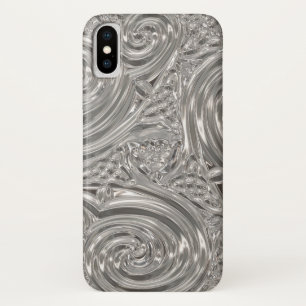 Case-Mate iPhone Case Argent élégant victorien art nouveau gris abstrait