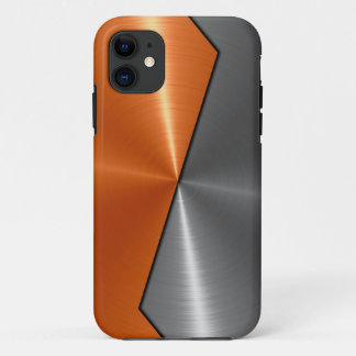 Etui iPhone Case-Mate Argent et métal orange 5 d'acier inoxydable