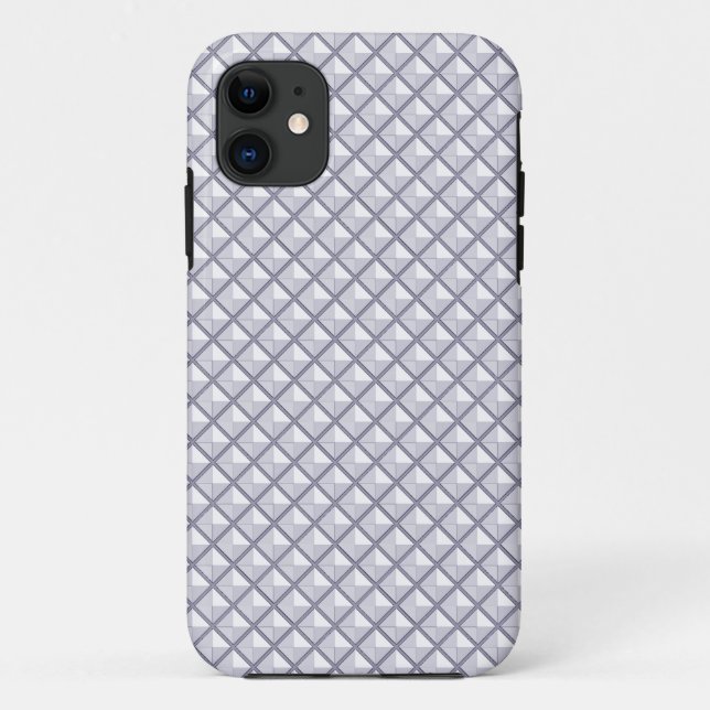 Coques Case-Mate iPhone Argent, look métallique, grille cloutée (Dos)