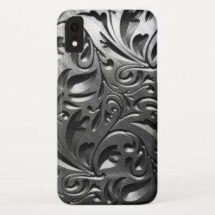 Case-Mate iPhone Case Argent métallique gravé en acier abstrait