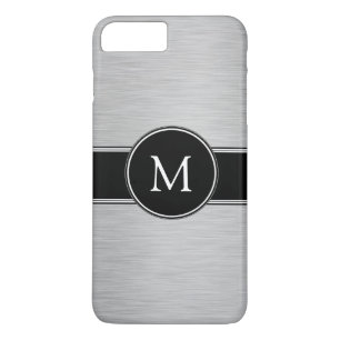 Coques Pour iPhone Argent, noir, blanc avec votre monogramme