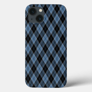 Case-Mate iPhone Case Argyle bleu noir blanc rayures motif diamant