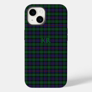 Coque Case-Mate iPhone Argyll District Tartan avec monogramme / nom
