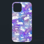 Case-Mate iPhone Case Aries Ram Constellation Étoiles Anniversaire Motif<br><div class="desc">Ce design amusant de boîtier de téléphone fait le cadeau parfait pour toute personne née sous le signe zodiaque Aries. Il comprend un motif unique fait d'un bélier vintage,  de la constellation et du mot "Bélier",  tout en blanc sur un arrière - plan étoilé rose violet.</div>