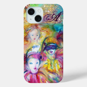 COQUE POUR iPhone 15 ARLECCHINO PIERO ET COLOMBINA / MONOGRAMME