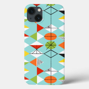 iPhone 13 Case Arlequin Retro Motif iPad Mini Case