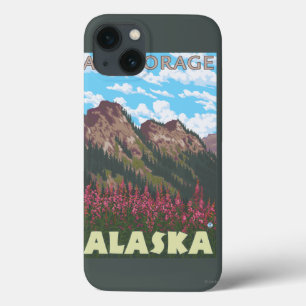 Case-Mate iPhone Case Armes à feu et montagnes - Anchorage, Alaska