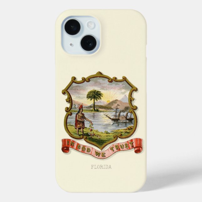 Coques Case-Mate iPhone Armoiries de l'État de Floride (1876) (Verso)