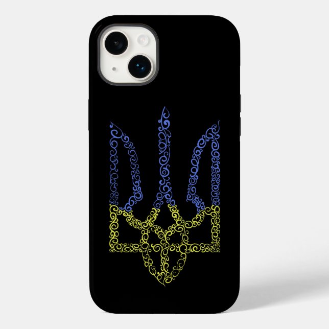 Coques Case-Mate iPhone Armoiries de l'Ukraine trident motif de la spirale (Verso)