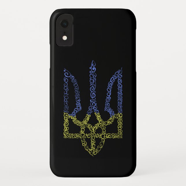 Coques Case-Mate iPhone Armoiries de l'Ukraine trident motif de la spirale (Dos)