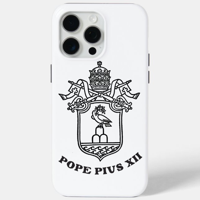 Coques Case-Mate iPhone Armoiries du Pape Pie XII (Verso)