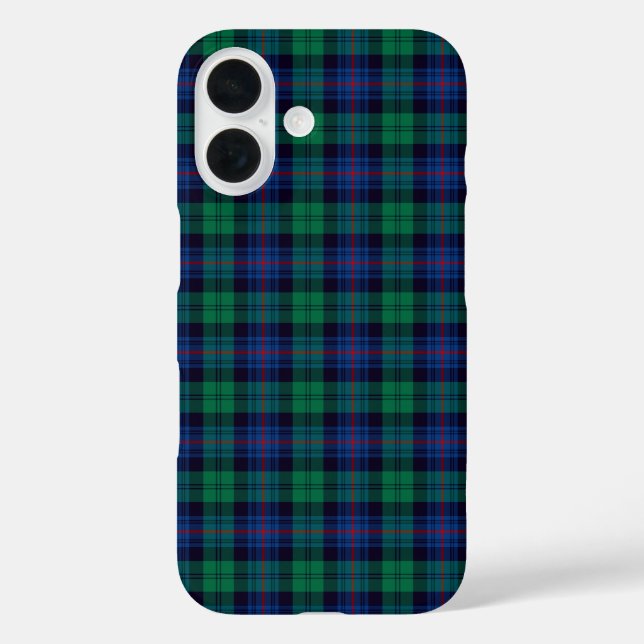 Coques Case-Mate iPhone Armstrong Tartan Royal Blue et Green Plaid (Verso)