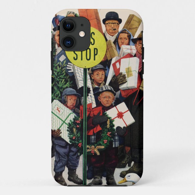 Coques Case-Mate iPhone Arrêt d'autobus à Noël (Dos)