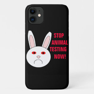 Coque iPhone 11 Arrêter le test animal maintenant iPhone 4 cas