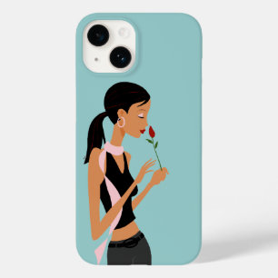 Coque Case-Mate iPhone Arrêtez et sentez l'étui téléphonique Rose