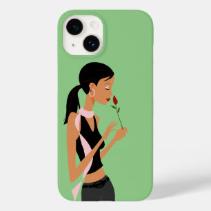 Coque Case-Mate iPhone Arrêtez et sentez l'étui téléphonique Rose