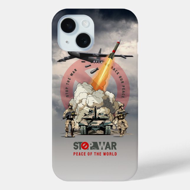 Coques Case-Mate iPhone Arrêtez la guerre | (Verso)