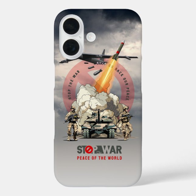 Coques Case-Mate iPhone Arrêtez la guerre | (Verso)
