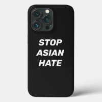 Arrêtez la haine asiatique, noir blanc
