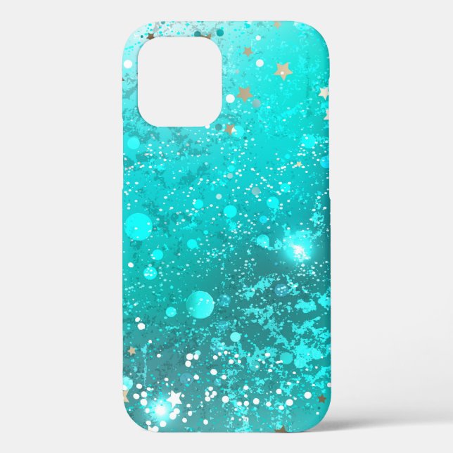 Coques Case-Mate iPhone Arrière - plan à huile Turquoise de la menthe (Verso)