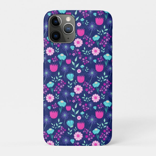 Coques Case-Mate iPhone Arrière - plan à motif floral mignon (Dos)