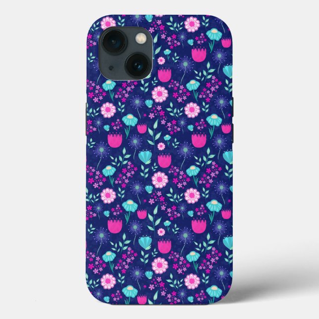 Coques Case-Mate iPhone Arrière - plan à motif floral mignon (Verso)