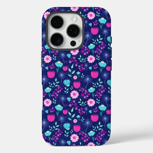 Coques Case-Mate iPhone Arrière - plan à motif floral mignon (Verso)