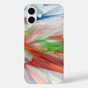 Coque Pour iPhone 16 Plus arrière - plan Abstrait avec cristaux colorés