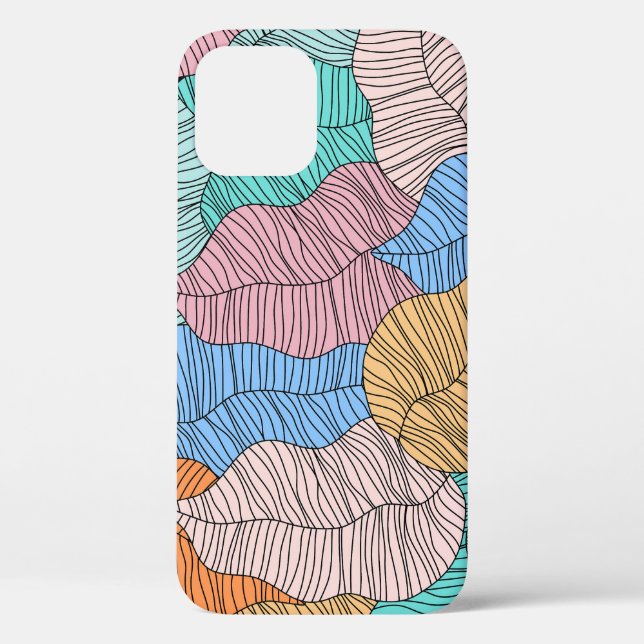 Coques Case-Mate iPhone arrière - plan Abstrait de la peinture à feuilles  (Verso)