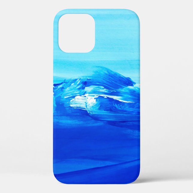 Coques Case-Mate iPhone arrière - plan Abstrait de peinture d'art bleu. L' (Verso)