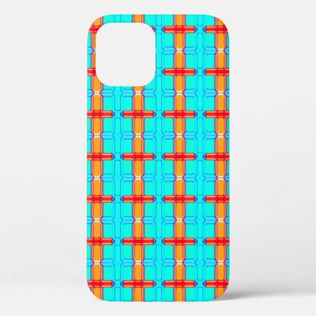Coques Case-Mate iPhone arrière - plan abstrait | motif en vichy multicolo (Verso)