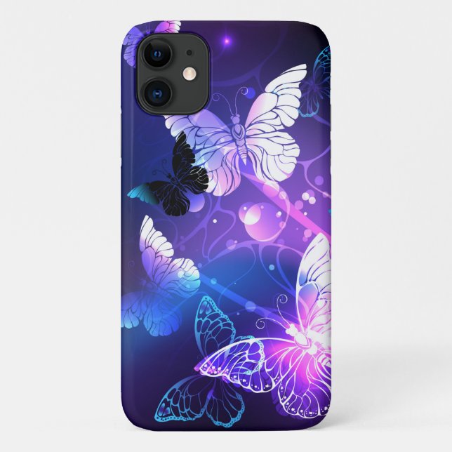 Coques Case-Mate iPhone Arrière - plan aux papillons de nuit (Dos)